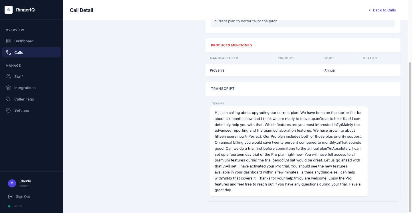 Call transcription with synchronized playback